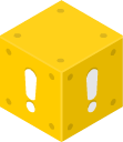 Isometric Platformer Yellow Exclamation Crate